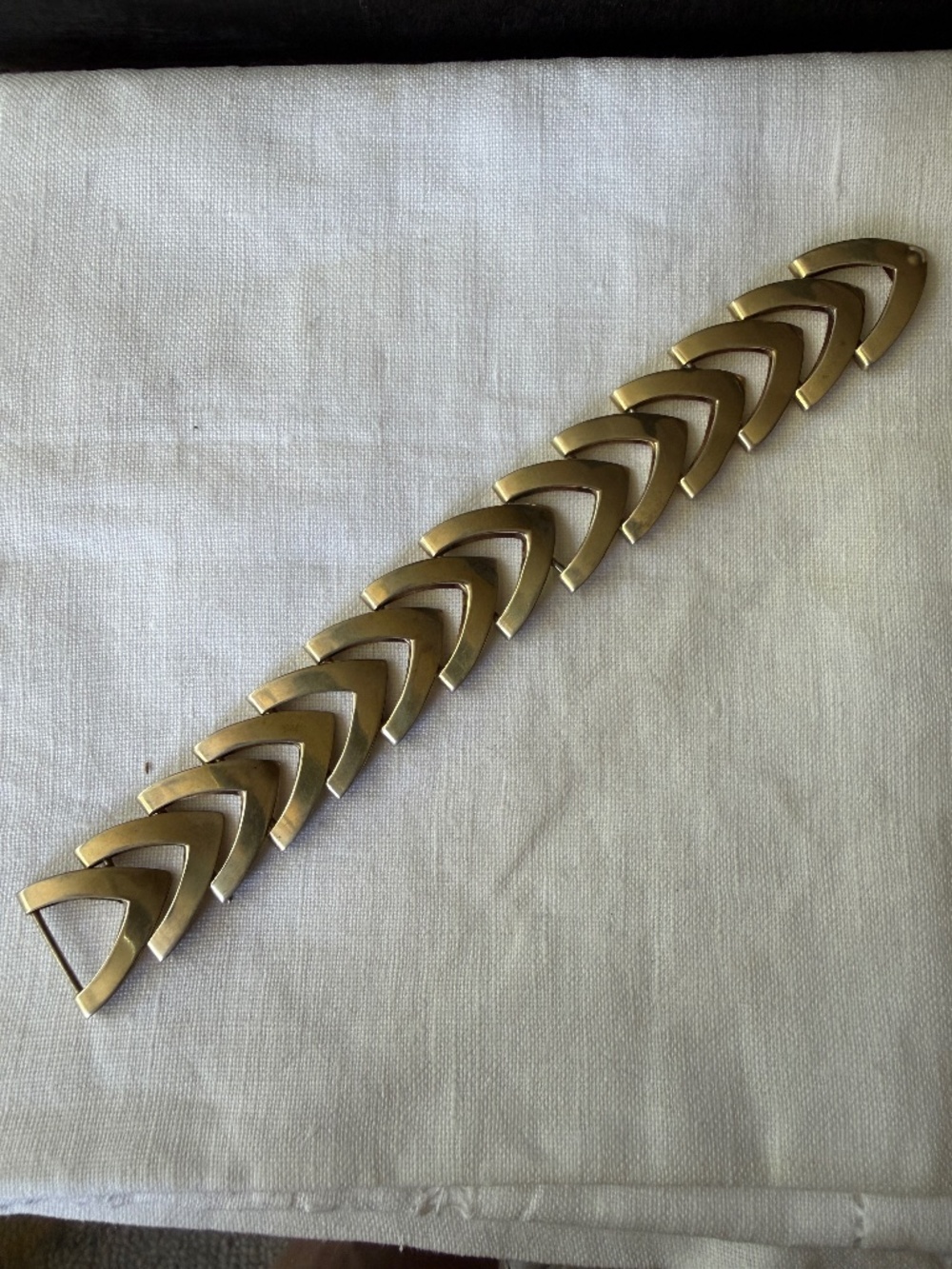Rare Toyo Koki Co. Occupied Japan 950 Sterling Chevron Bracelet -Vintage